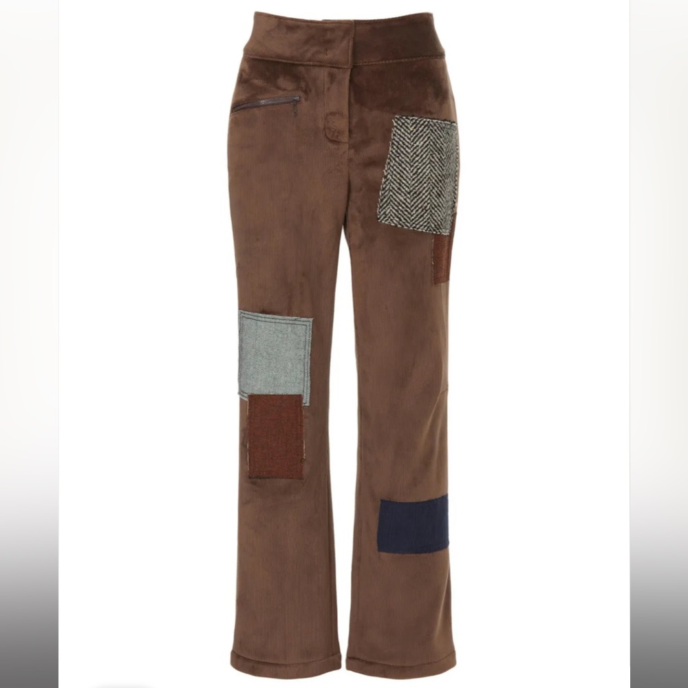 Theopen product size one or small corduroy patchwork pants
